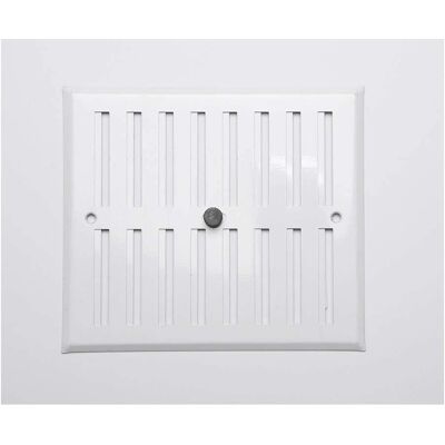 Grille d'aération en aluminium blanc réglable 17x19 cm - Publicité Grille d'aération en aluminium blanc réglable 17x19 cm - Publicité
