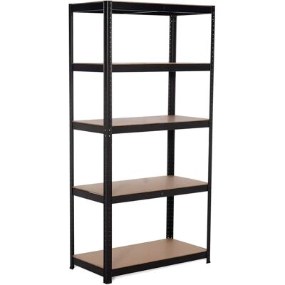 KG Kitgarden KITHOME - Estantería Metálica - 150x75x30cm - Negro - Soporta 175kg KG Kitgarden KITHOME - Estantería Metálica - 150x75x30cm - Negro - Soporta 175kg