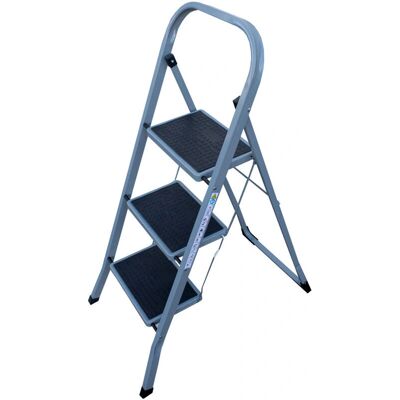 Escalera de acero Altipesa 3 peldaños - Seguro para hogar y taller Escalera de acero Altipesa 3 peldaños - Seguro para hogar y taller