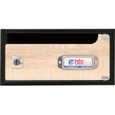 BTV Montecarlo Buzón Horizontal - Buzón de Pared Roble Rústico BTV Montecarlo Buzón Horizontal - Buzón de Pared Roble Rústico