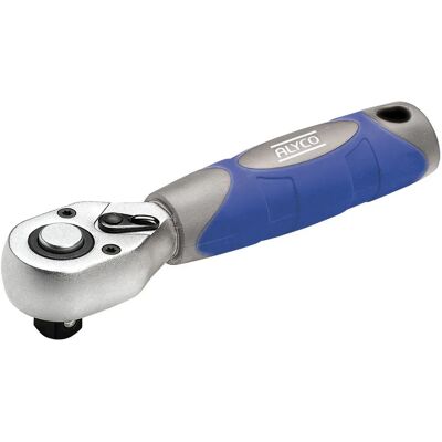 Chave de catraca ALYCO 8421504923480 - Aço cromo-vanádio, 1 peça, Azul, Cinza Chave de catraca ALYCO 8421504923480 - Aço cromo-vanádio, 1 peça, Azul, Cinza