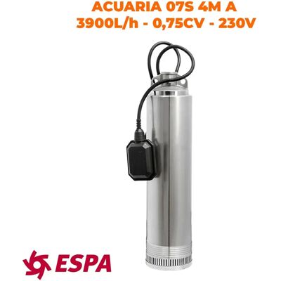 EUROPALAMP ACUARIA07S4MA Bomba de agua - 3900 l/h - Modelo ACUARIA 07S-4M A EUROPALAMP ACUARIA07S4MA Bomba de agua - 3900 l/h - Modelo ACUARIA 07S-4M A
