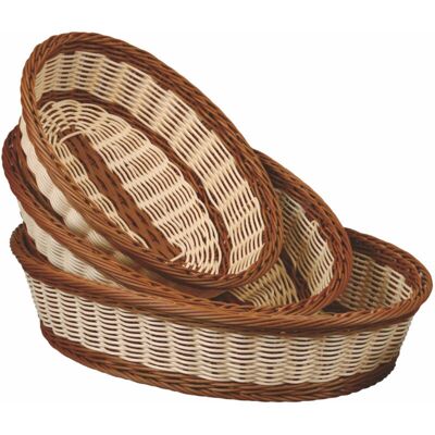 Corbeille à Pain Ovale Bicolore Pujadas - 30x23,5cm - Publicité Corbeille à Pain Ovale Bicolore Pujadas - 30x23,5cm - Publicité