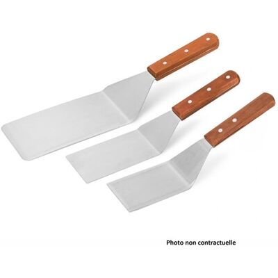 Spatule en inox PUJADAS avec manche en bois - Ustensile de cuisine - Publicité Spatule en inox PUJADAS avec manche en bois - Ustensile de cuisine - Publicité