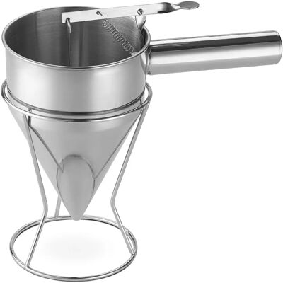 Entonnoir doseur à piston en acier inoxydable 1L - Pujadas - Publicité Entonnoir doseur à piston en acier inoxydable 1L - Pujadas - Publicité