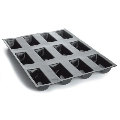 Moule à bûches en silicone Pujadas - 24 x 80ml - Professionnel - Publicité Moule à bûches en silicone Pujadas - 24 x 80ml - Professionnel - Publicité
