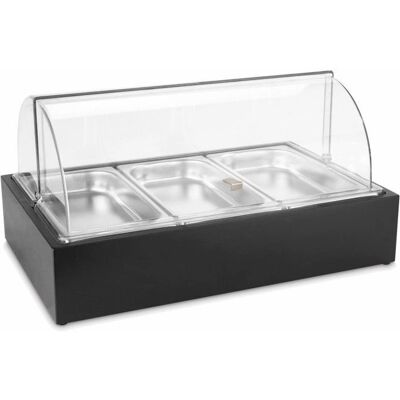 Pujadas - Cubic Triple Bacs 57x37cm - Noir mat DM laqué acier inoxydable - Buffet display cabinet - Publicité Pujadas - Cubic Triple Bacs 57x37cm - Noir mat DM laqué acier inoxydable - Buffet display cabinet - Publicité