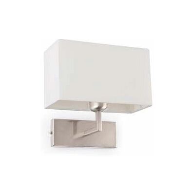 Faro Roda White Satin Nickel Wall Light - Indoor, E27, 1 Light Faro Roda White Satin Nickel Wall Light - Indoor, E27, 1 Light