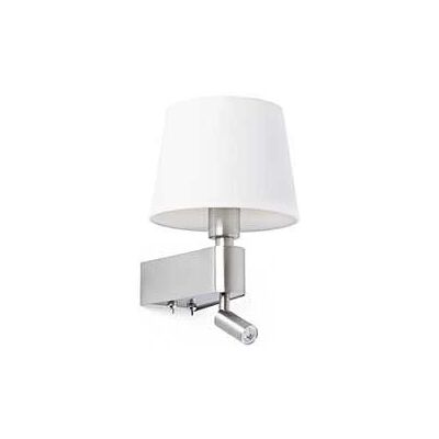 Faro Wandleuchte 29976 - E27 Weiß Satin Nickel Innenwandlampe Faro Wandleuchte 29976 - E27 Weiß Satin Nickel Innenwandlampe