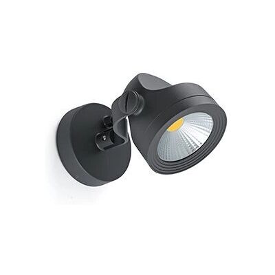Projecteur mural LED Faro Alfa - IP65 - Gris Foncé - Publicité Projecteur mural LED Faro Alfa - IP65 - Gris Foncé - Publicité