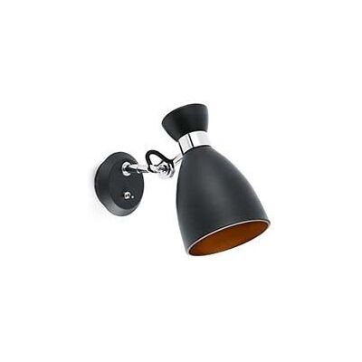 Faro Illuminazione da Parete - Retro Lampada Regolabile - E14 Nero Rame Faro Illuminazione da Parete - Retro Lampada Regolabile - E14 Nero Rame