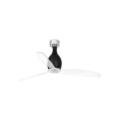 Faro Barcelona Mini Eterfan - Negro Mate / Transparente - Ventilador de Techo Faro Barcelona Mini Eterfan - Negro Mate / Transparente - Ventilador de Techo