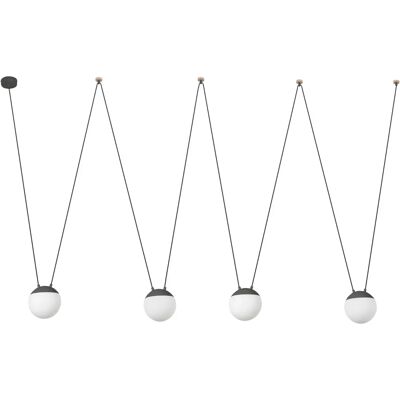 Faro Mine Lampada a Sospensione Grigia 4 Luci - Luce da Soffitto Faro Mine Lampada a Sospensione Grigia 4 Luci - Luce da Soffitto