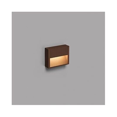 Luce da Parete Esterna Faro - Finitura Ruggine - IP54 - 3W 3000K Luce da Parete Esterna Faro - Finitura Ruggine - IP54 - 3W 3000K