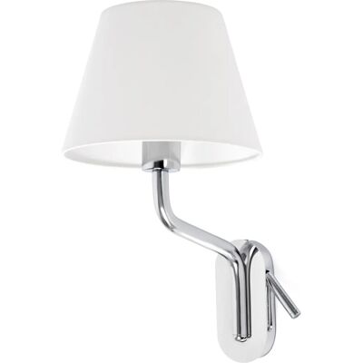 Faro Wall Lighting - Eterna Chrome E27 - Steel Textil IP20 Faro Wall Lighting - Eterna Chrome E27 - Steel Textil IP20
