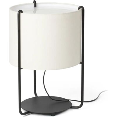 Faro Schwarze Runde Trommel Tischlampe - E27 15W Faro Schwarze Runde Trommel Tischlampe - E27 15W