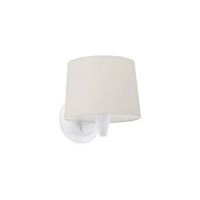 Faro Applique da Parete - E27 Bianco Acciaio Tessuto - Applique da Parete Faro Applique da Parete - E27 Bianco Acciaio Tessuto - Applique da Parete