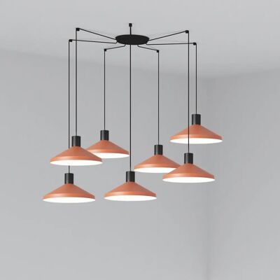 Faro 68597-7L Pendelleuchte - E27 - Stahl - 7 Leuchten Faro 68597-7L Pendelleuchte - E27 - Stahl - 7 Leuchten