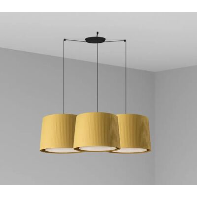 Faro LED Suspension Light - 3 Lights - Textile & Steel - 0.18m - Max 15W - Suspension Lighting Faro LED Suspension Light - 3 Lights - Textile & Steel - 0.18m - Max 15W - Suspension Lighting