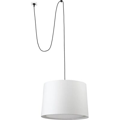 Lampada a sospensione cilindrica bianca Faro Conga - Accessorio di illuminazione Lampada a sospensione cilindrica bianca Faro Conga - Accessorio di illuminazione