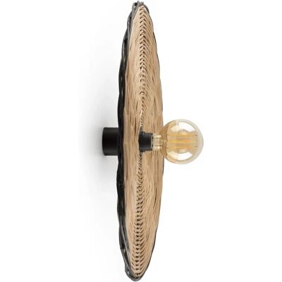Faro Lighting Costas 600 H70 Black - Rattan Wall / Ceiling Lamp Faro Lighting Costas 600 H70 Black - Rattan Wall / Ceiling Lamp