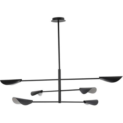Faro Liggera 6-Lucce Pendente Nera - Luce da Soffitto Faro Liggera 6-Lucce Pendente Nera - Luce da Soffitto