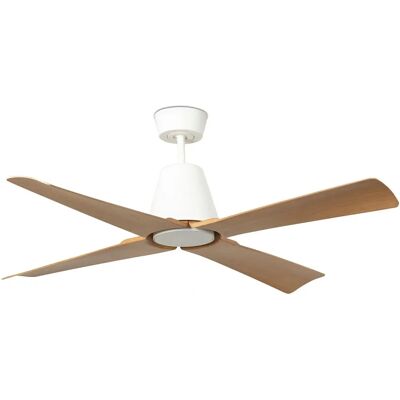 Ventilador de Techo Faro Typhoon M 130cm Blanco con LED y Madera Ventilador de Techo Faro Typhoon M 130cm Blanco con LED y Madera