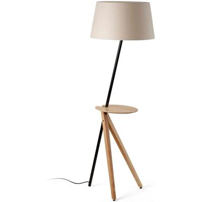 Faro Treewood Tray Stehlampe - Skandinavisches Design - Eschenholz - Beiger Schirm - Stehlampe Faro Treewood Tray Stehlampe - Skandinavisches Design - Eschenholz - Beiger Schirm - Stehlampe