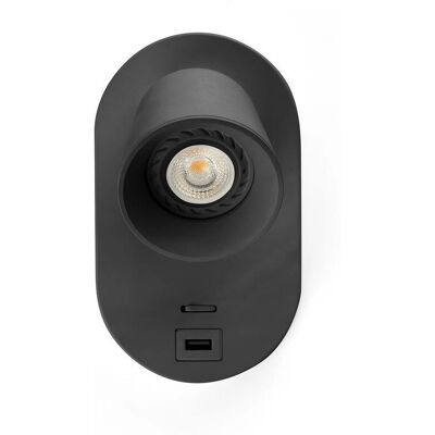 FARO Barcelona Corb Wall Light - Black, USB, No Adjustable FARO Barcelona Corb Wall Light - Black, USB, No Adjustable