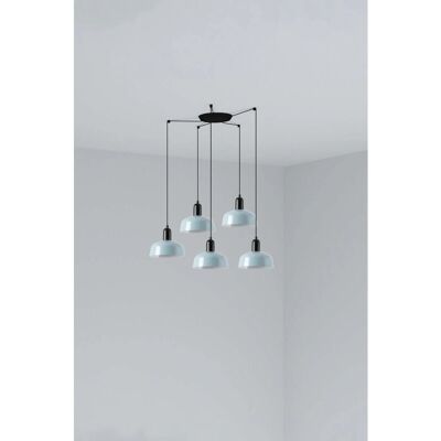 Faro Barcelona Tatawin Pendant Lamp - Steel Grayish Blue - 5 Lights Faro Barcelona Tatawin Pendant Lamp - Steel Grayish Blue - 5 Lights