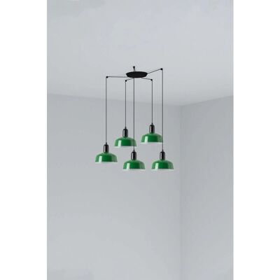Faro Barcelona Tatawin s Pendant Lamp - Green, Steel, Black, Contemporary Faro Barcelona Tatawin s Pendant Lamp - Green, Steel, Black, Contemporary