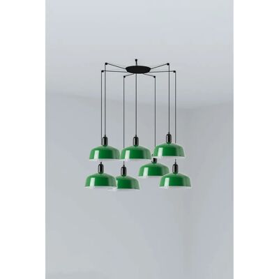 Faro Barcelona Tatawin M Pendant Lamp - Modern Green Steel Light Fixture Faro Barcelona Tatawin M Pendant Lamp - Modern Green Steel Light Fixture
