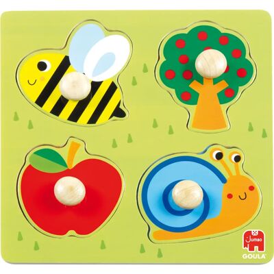 Goula Houten Vormpuzzel - 4 Stukken voor Kinderen Goula Houten Vormpuzzel - 4 Stukken voor Kinderen