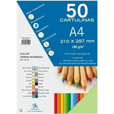 DOHE - Set Di 50 Cartoncini - Verde Mondego - A4 - Paper set DOHE - Set Di 50 Cartoncini - Verde Mondego - A4 - Paper set