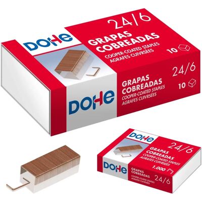 Dohe Agrafes - 1000 Agrafes Or - Accessoires pour Agrafeuse - Publicité Dohe Agrafes - 1000 Agrafes Or - Accessoires pour Agrafeuse - Publicité