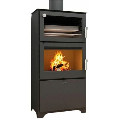 Estufa de Leña Bronpi Murano-L con Horno y Leñero - 14kW Estufa de Leña Bronpi Murano-L con Horno y Leñero - 14kW
