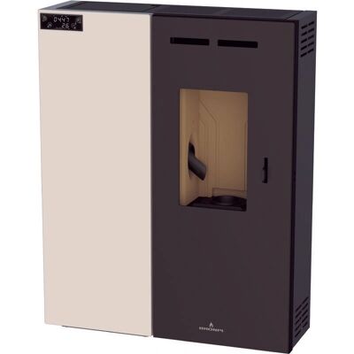 Estufa de Pellet Minerva Slim Bronpi - Tamaño reducido, Color marfil, 7 kW - Calefacción Estufa de Pellet Minerva Slim Bronpi - Tamaño reducido, Color marfil, 7 kW - Calefacción