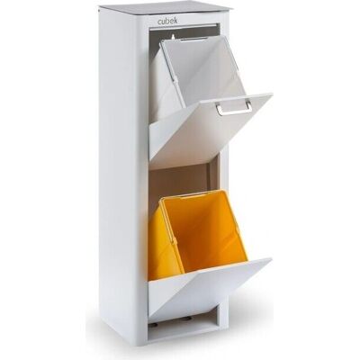 Don Hierro Contenedor de reciclaje de doble compartimento - Acero, 20L Don Hierro Contenedor de reciclaje de doble compartimento - Acero, 20L