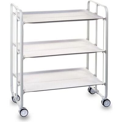 Don Hierro - Chariot Polyvalent Compact - Blanc - Métal - 3 Étagères - Publicité Don Hierro - Chariot Polyvalent Compact - Blanc - Métal - 3 Étagères - Publicité