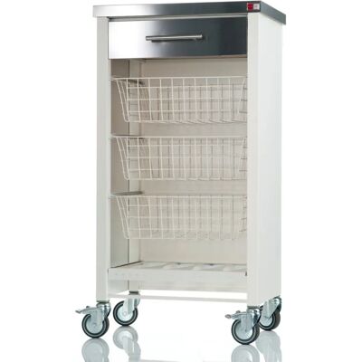 Chariot de cuisine Don Hierro - Acier inoxydable, Blanc, 3 paniers - Publicité Chariot de cuisine Don Hierro - Acier inoxydable, Blanc, 3 paniers - Publicité