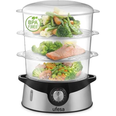 Vaporera de alimentos UFESA CV4000 - Aço inoxidável Vaporera de alimentos UFESA CV4000 - Aço inoxidável