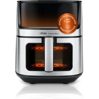 Fritadeira de Ar UFESA Heron Max - 8L, Vapor, Resistência Dupla - Eletrodoméstico Fritadeira de Ar UFESA Heron Max - 8L, Vapor, Resistência Dupla - Eletrodoméstico