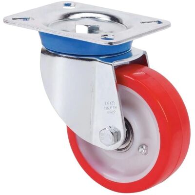 ALEX - 10tv200-po - nylon blanco - PU rojo - rueda ALEX - 10tv200-po - nylon blanco - PU rojo - rueda