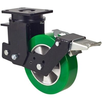 ALEX - 10hlsbfn160-augb - PU verde - Rueda giratoria ALEX - 10hlsbfn160-augb - PU verde - Rueda giratoria