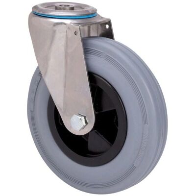 Rueda de Acero Inoxidable 160mm - Carga Pesada Rueda de Acero Inoxidable 160mm - Carga Pesada