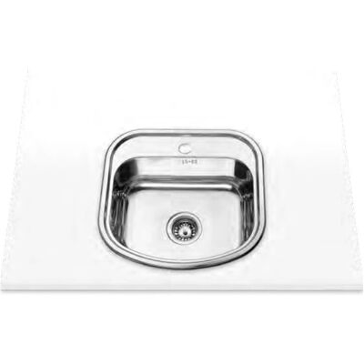 Edesa K2 SE 47 1C Stainless Steel Semicircle Overmount Sink Edesa K2 SE 47 1C Stainless Steel Semicircle Overmount Sink