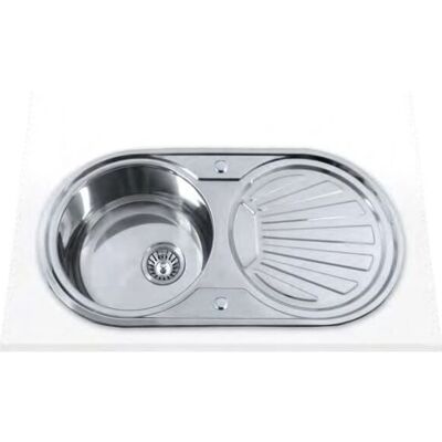Edesa K2 SE 84 1C1E Reversible Top-mounted sink - Rectangular Stainless steel Edesa K2 SE 84 1C1E Reversible Top-mounted sink - Rectangular Stainless steel