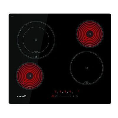 CATA - TT-6004 BK - Empotrada 59 cm - 4 zonas - Placa cerámica CATA - TT-6004 BK - Empotrada 59 cm - 4 zonas - Placa cerámica