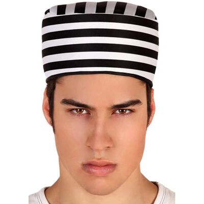 BigBuy Fun Chapeau Rayé Noir - Chapeau BigBuy Fun Chapeau Rayé Noir - Chapeau