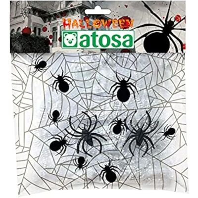Toile d'araignée Halloween BigBuy - 40 g Décoration Blanche Toile d'araignée Halloween BigBuy - 40 g Décoration Blanche